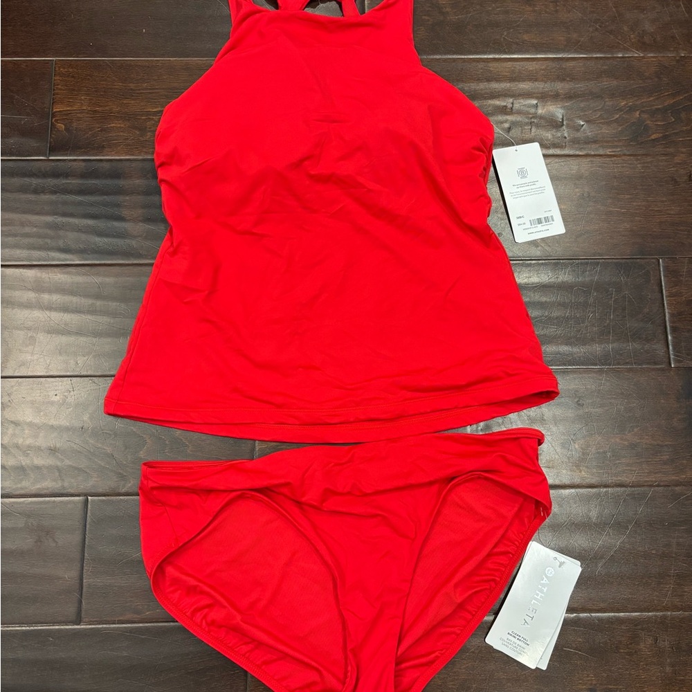 Athleta Maldive Top Red Tankini Set